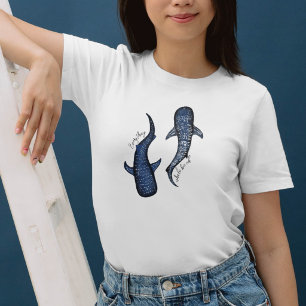 Ozean-Paar von Walhaien Aufmunternd T-Shirt