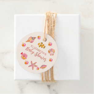 Ozean-Perle Meerestiere Rosa Mädchen Baby-Party Geschenkanhänger