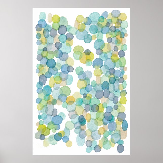 Ozean reflektiert Kunstdruck eines Wasserfarbmaler Poster (Vorne)
