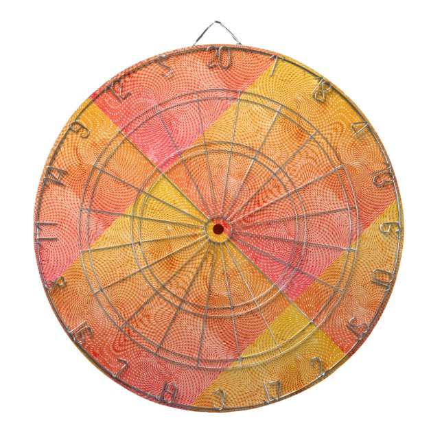 Ozean Rhythmen mit Grunge-Gradient Grün und Orange Dartscheibe (vorne)