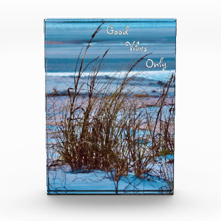Ozean-Sanddünen-Glas Fotoblock