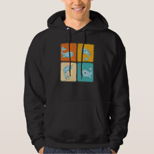 Ozean Säugetier Tier Pop Wal Meer Kreatur Narwal Hoodie
