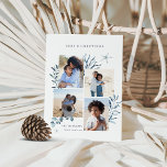Ozean Schätze 4 Foto Küste Weihnachten<br><div class="desc">Eine elegante Küsten-Ferienkarte für Strand- oder Küstenbewohner mit 4 Fotos in einer Collage,  die mit blauen Aquarellkorallen,  Seestern und Botanikalen geschmückt ist. "Seas & Greetings" oder Ihre Wahl des Urlaubs Gruß erscheint an der Spitze,  mit Ihrer Familienunterschrift und das Jahr am unteren links.</div>