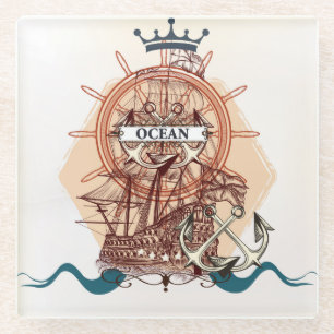 Ozean/Schiff Glasuntersetzer