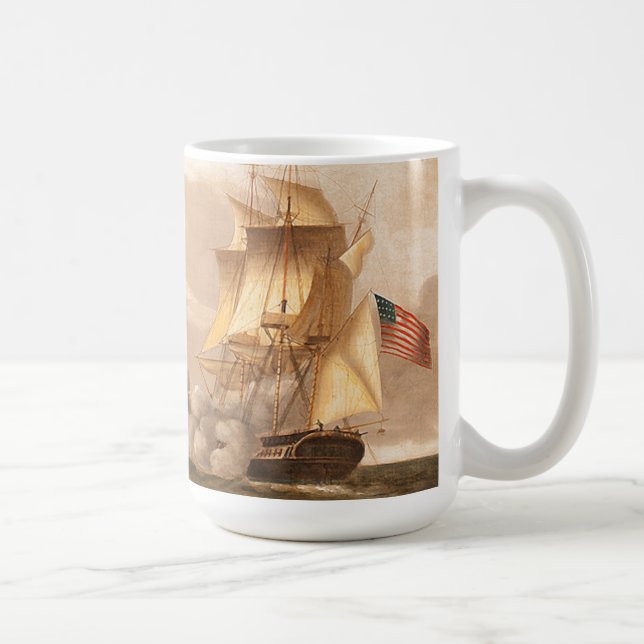 Ozean-Segeln-Fregatte versendet Kampf-Tasse Kaffeetasse (Rechts)