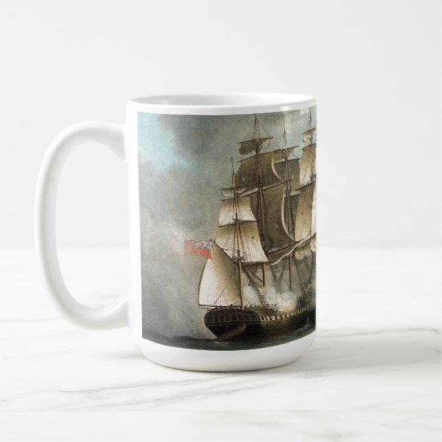 Ozean-Segeln-Scherer-Schiffs-hohe SeeTasse Tasse (Links)