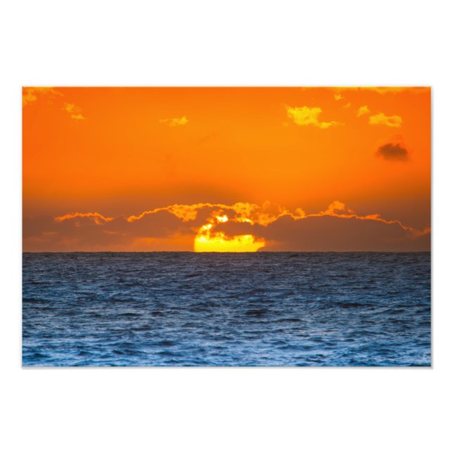 Ozean-Sonnenuntergang-Fotoabzug Fotodruck (Vorne)