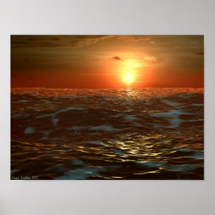 Ozean-Sonnenuntergang Poster
