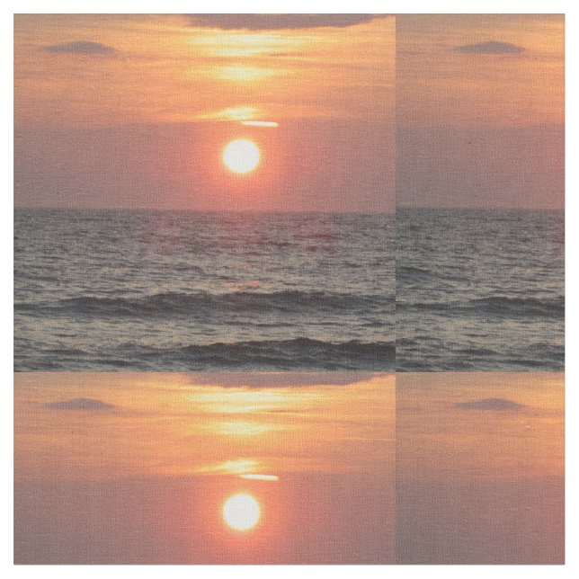 Ozean-Sonnenuntergang Stoff (Nahaufnahme)