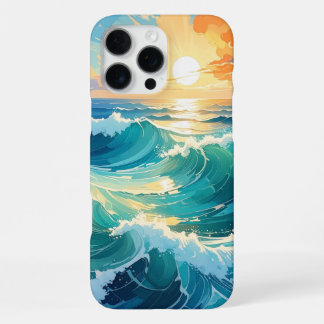 Ozean-Sonnenuntergang-Wellen-Handyhülle | Küstenku iPhone 16 Pro Max Hülle