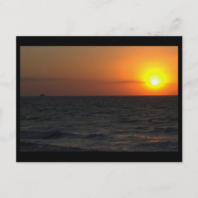 Ozean-Sonnenuntergangs-Foto-Postkarte Postkarte (Vorderseite)