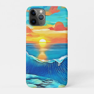 Ozean-Sonnenuntergangs-Wellen-Kunst Case-Mate iPhone Hülle