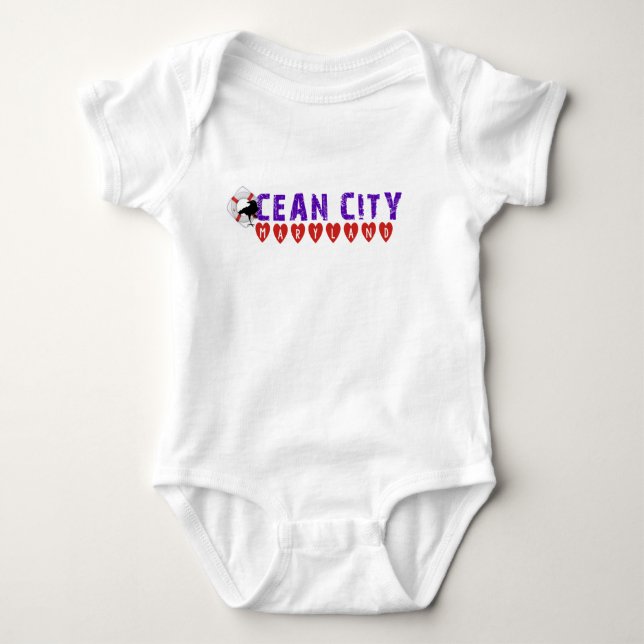 Ozean-Stadt Maryland Baby Strampler (Vorderseite)