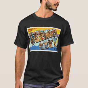 Ozean-Stadt-New-Jersey NJ Vintage Reise-Postkarte T-Shirt