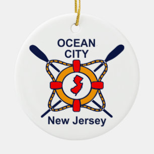 Ozean-Stadt NJ Keramik Ornament
