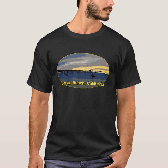 Ozean-Strand, Kalifornien T-Shirt (Vorderseite)
