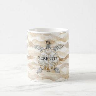 Ozean Strand Küste Meeresschildkröte Sand Kaffeetasse