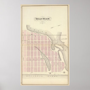 Ozean-Strand, New-Jersey Poster