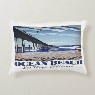 Ozean-Strand, San Diego, Kalifornien Zierkissen
