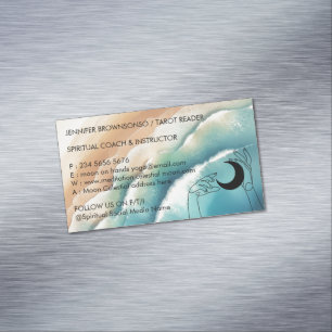 Ozean Strand Yoga Reiki Himmlische Hand Magnetische Visitenkarte