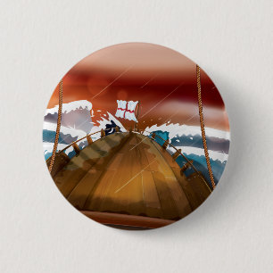 Ozean Sturm Segelschiff Button