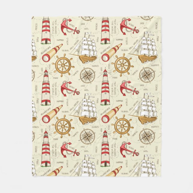 Ozean-Szene Fleecedecke (Vorderseite)