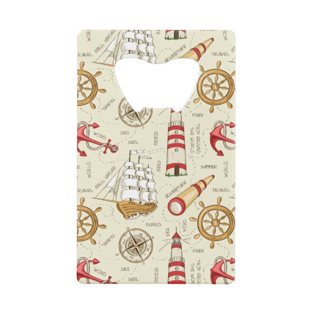 Ozean-Szene Geldkarten Flaschenöffner (Vorderseite)