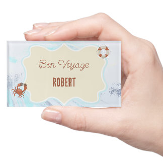 Ozean-Thema Bon Voyage personalisiert mit Namen Namenschild