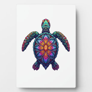 Ozean-Tier-Tie-Dye-Stammes-Meerestier-Maori-Schild Fotoplatte