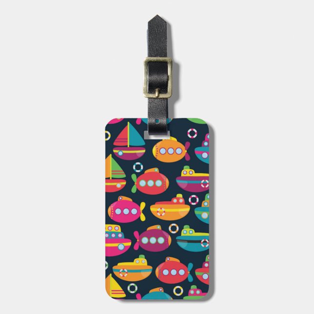 Ozean-Transport-Muster Gepäckanhänger (Vorderseite vertikal)