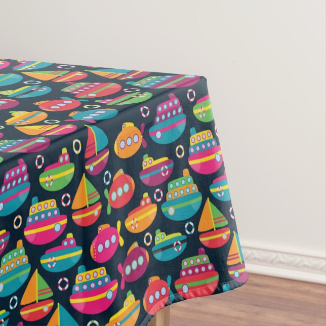 Ozean-Transport-Muster Tischdecke (Beispiel)