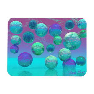 Ozean-Träume - Aqua und violette Ozean-Fantasie Magnet