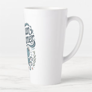 Ozean-Träumer Süßer kleiner Oktopus mit Meeres-Ele Milchtasse