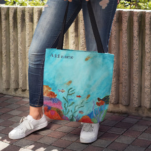 Ozean Tropisches Korallenriff Aquarell Lehrer