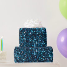 Ozean Türkis Schimmer Blau Glitter Muster