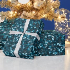 Ozean Türkis Schimmer Blau Glitter Muster Geschenkpapier