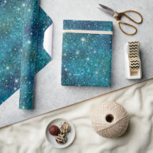 Ozean Türkis Schimmer Blau Glitter Muster