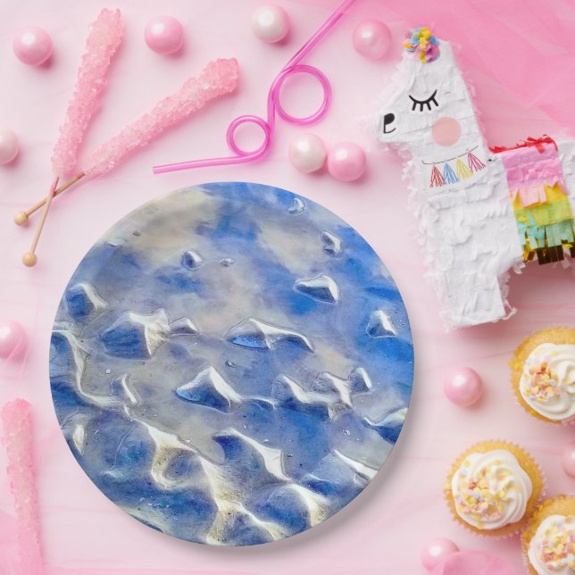 Ozean und Himmelblau Pappteller (Party)