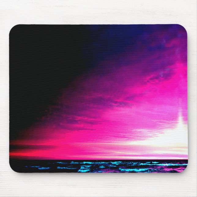 Ozean und Sonnenuntergang bunt und Friedlich Mousepad (Vorne)