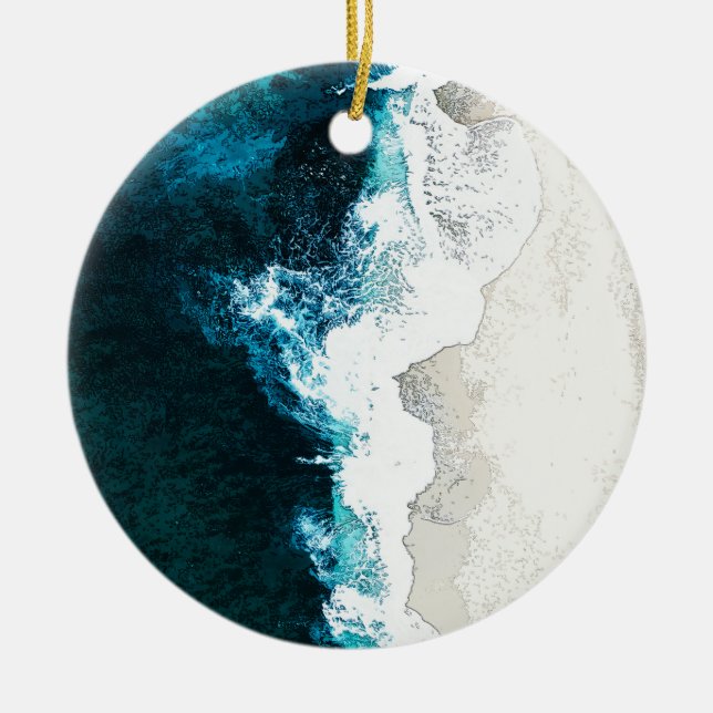 Ozean und Strand Keramik Ornament (Vorne)