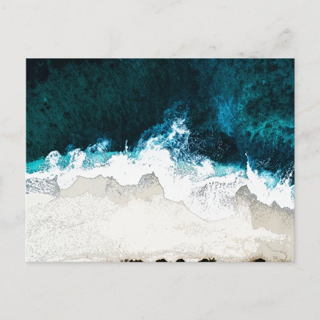 Ozean und Strand Postkarte (Vorderseite)