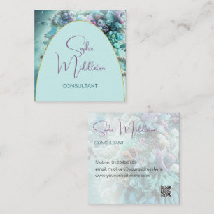 Ozean under Sea Coral QR Business Card Quadratische Visitenkarte