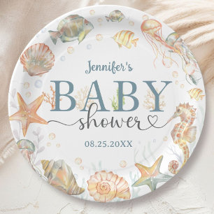 Ozean unter dem Meer Baby Shower Geschlechtsneutra Pappteller