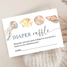 Ozean unter dem Meer Baby Shower Windel-Raffle