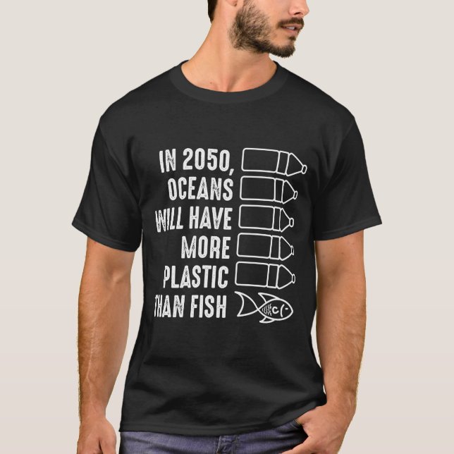 Ozean-Verschmutzung, die Plastikfisch-Erde kämpft T-Shirt (Vorderseite)