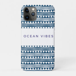 Ozean-Vibes Geometrie  – marineblaue Küste Case-Mate iPhone Hülle