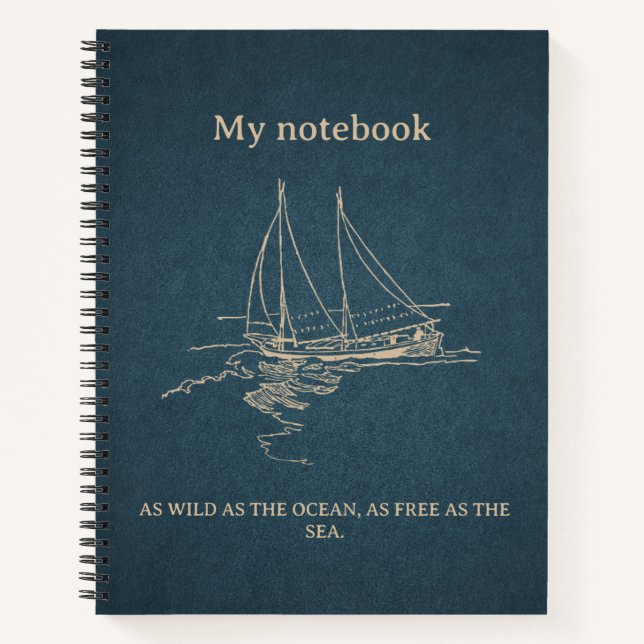 Ozean-Vibes-Notizbuch – Strandjournal  Notizbuch (Vorderseite)
