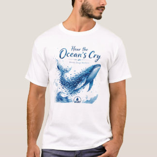 Ozean-Wal-Aquarell-Bewusstseins-Kunst T-Shirt