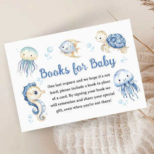 Ozean-Wal-Baby-Party-Junge-blaue Bücher für Baby Begleitkarte