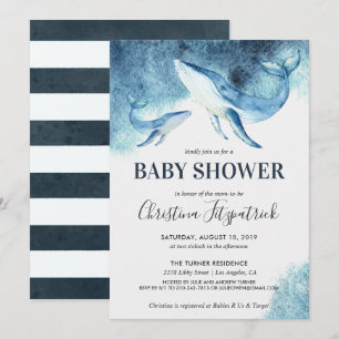 Ozean-Wal-Baby-Shower-Einladung Einladung